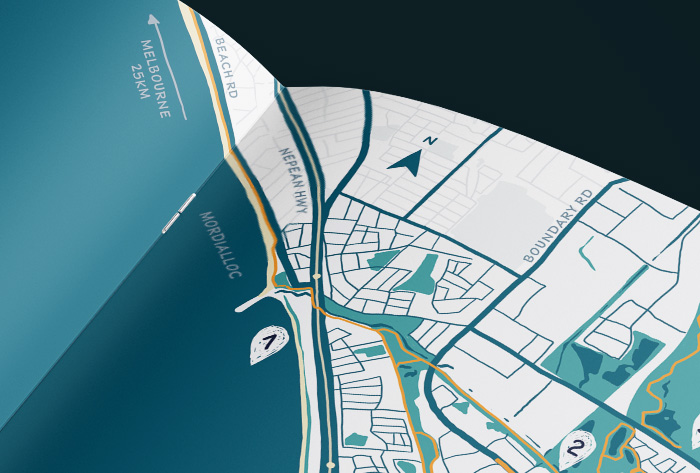 Map design - Kingston Waters - Publication design